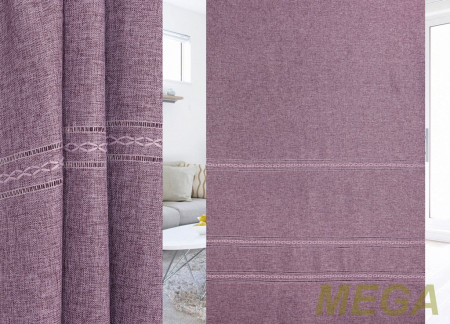 Ткани портьерные Однотон Лен JL LJ6031-purple/280 L