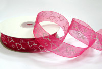 Лента капроновая декоративная &quot;сердца&quot; 20мм(уп.50ярд)