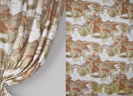 Ткани портьерные Печать Сатен HH ZXY1588-02/280 P Pech