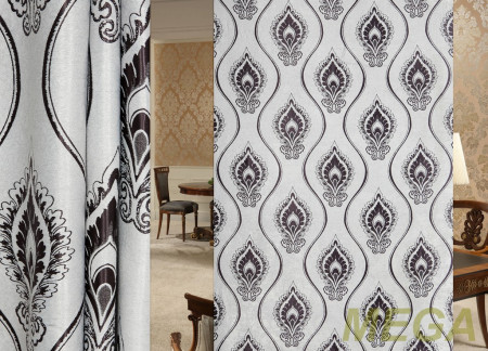 Ткани портьерные Жаккард Блэкаут HXN HF3323-5/280 BL