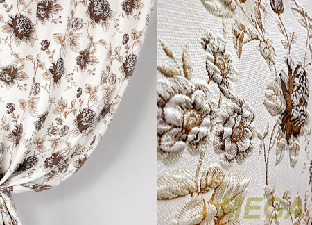 Ткани портьерные Многоцвет Жаккард RB MJX 6762-V106/290 PJac"3D"